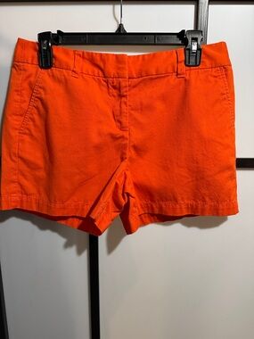 Ann Taylor Orange Cotton Bermuda Shorts